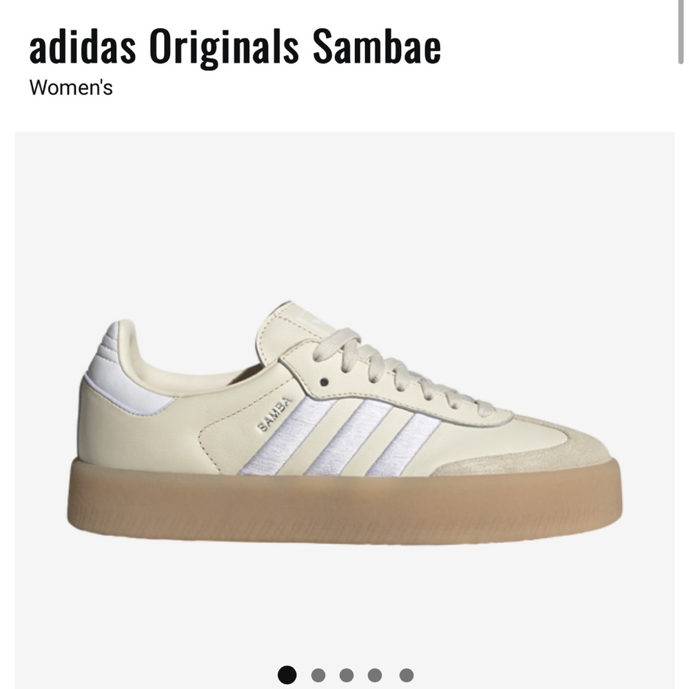 Women’s Adidas Original Samba - Wonder White/Cloud White/Silver Metallic